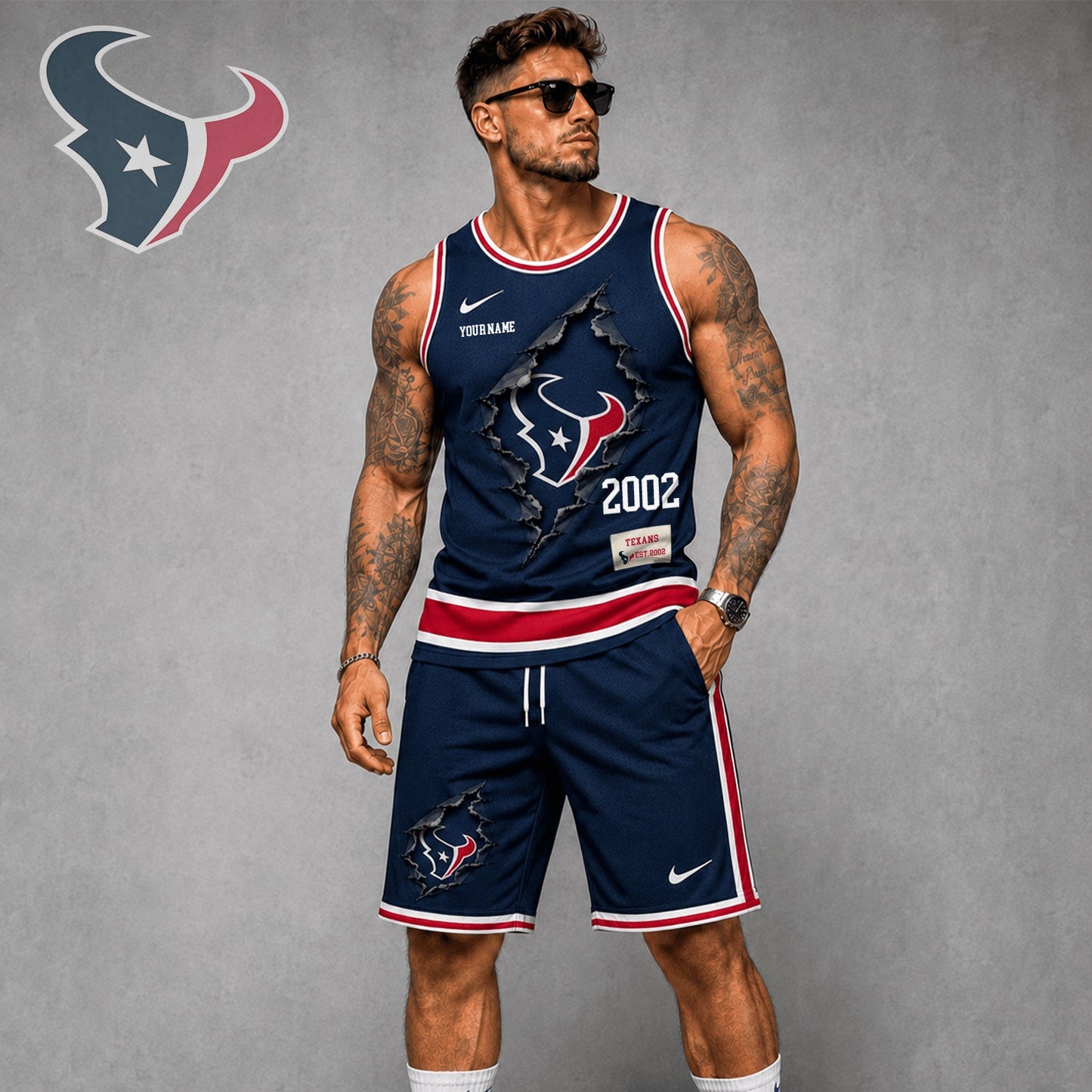 Signature Luxury NFL X HOU Game Day Football Fan Tank Top Bespoke Sovereign Shirt 110626