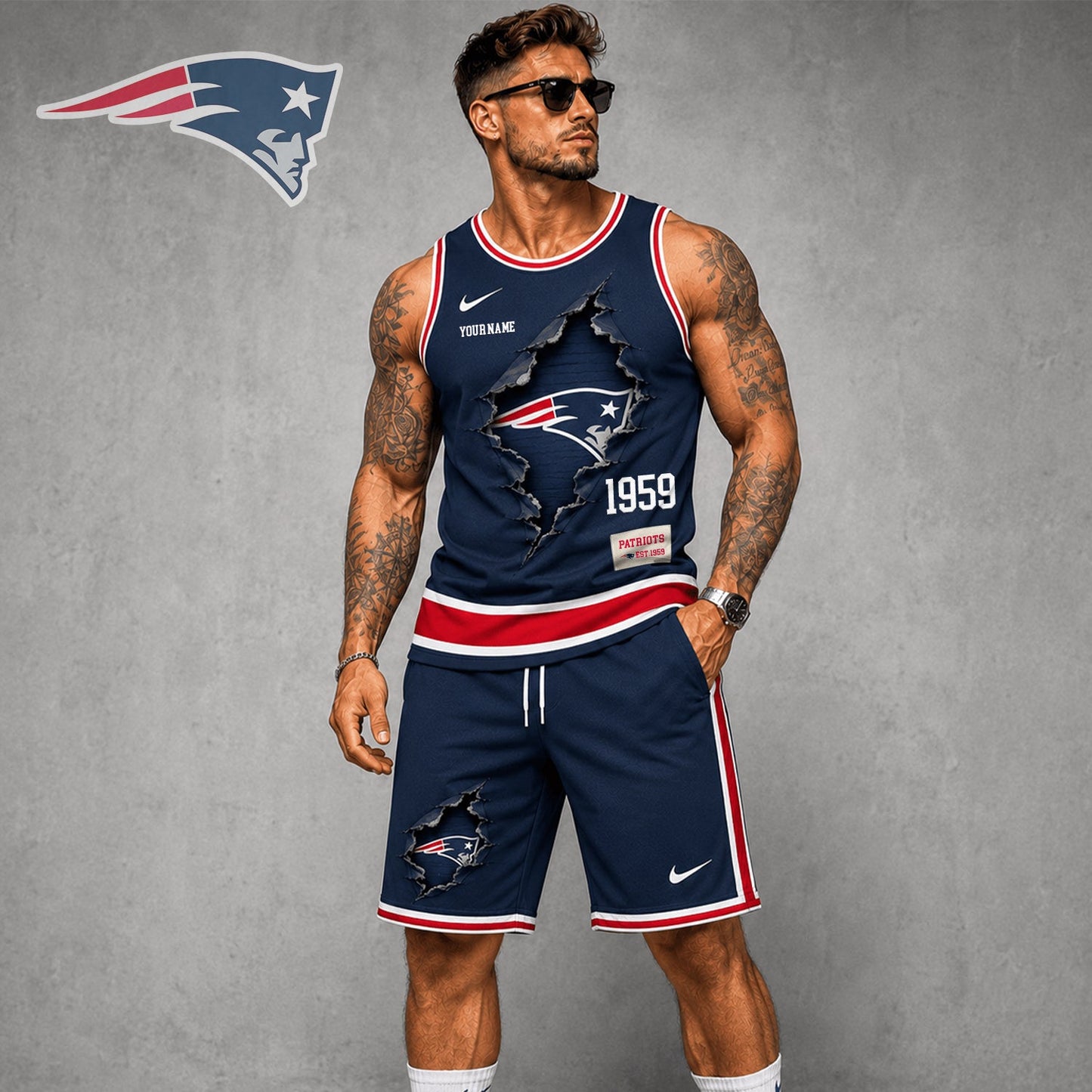Signature Luxury NFL X NE Game Day Football Fan Tank Top Bespoke Sovereign Shirt 110626