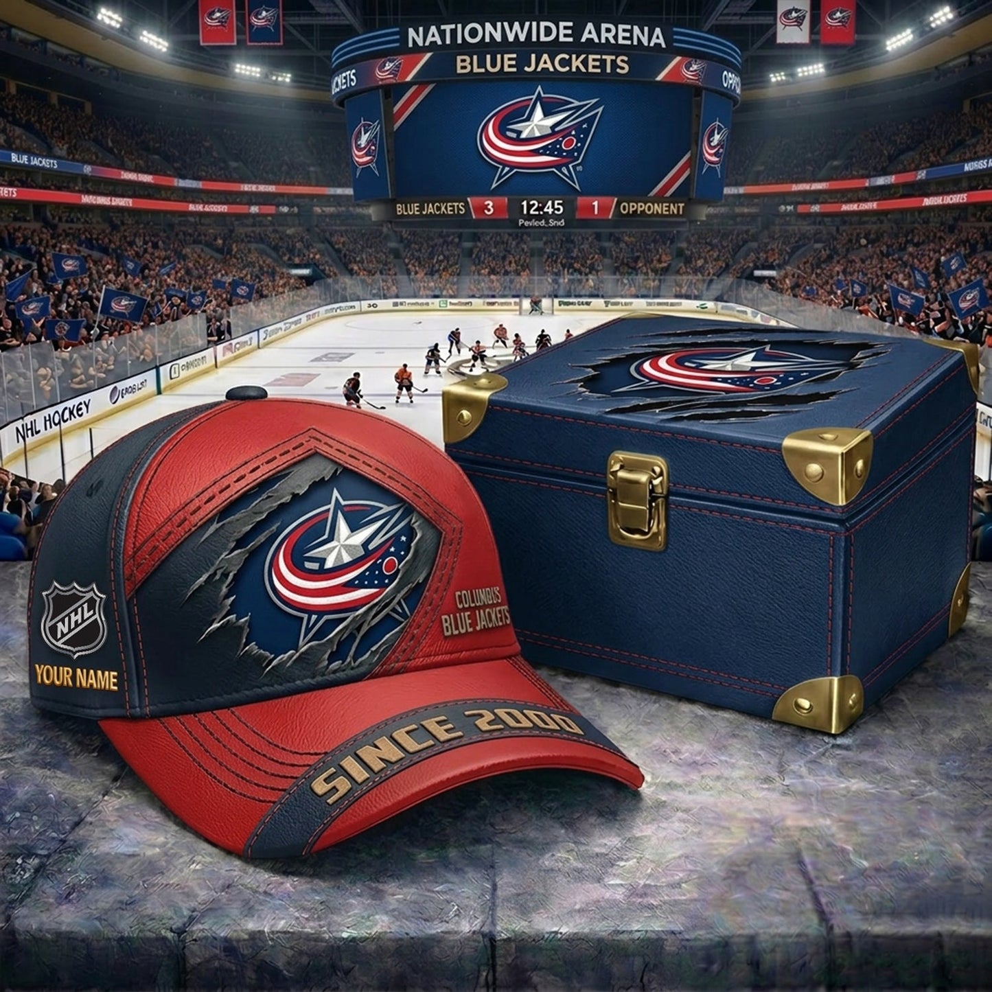 Signature Series NHL x CBJ BESPOKE CRACK CUSTOM NAME HAT V1 PLUS NDT NHM 250426