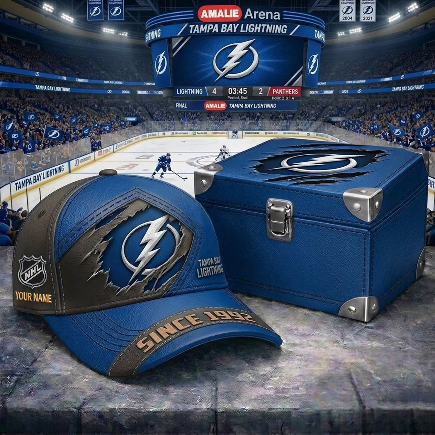 Signature Series NHL x TBL BESPOKE CRACK CUSTOM NAME HAT V1 PLUS NDT NHM 250426