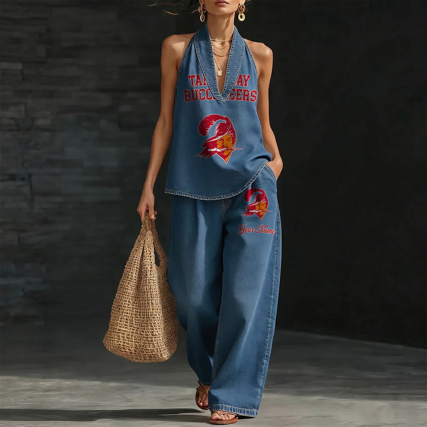 TB x NFL Women's Vintage Washed Denim Suit DATND TANTD 030626