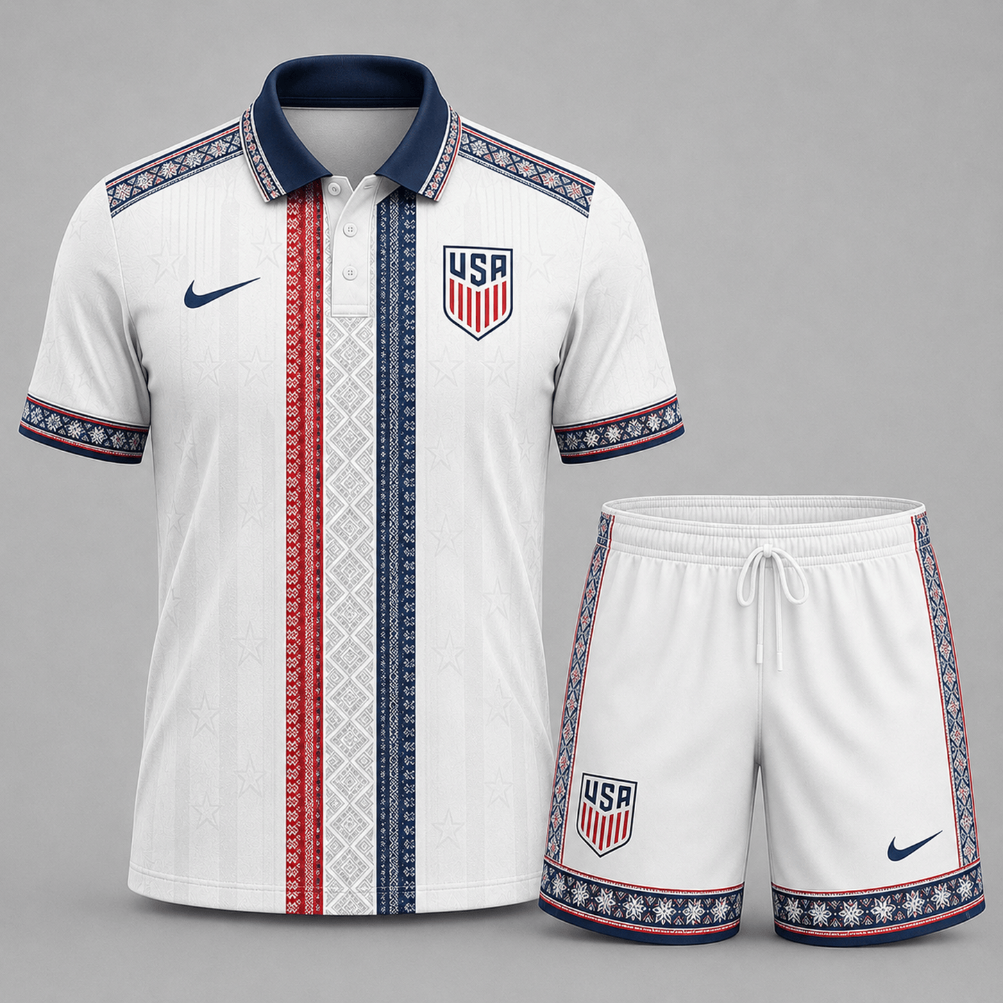 United States Premium WC26 Culture Polo & Shorts Set 0406 DatND DVT