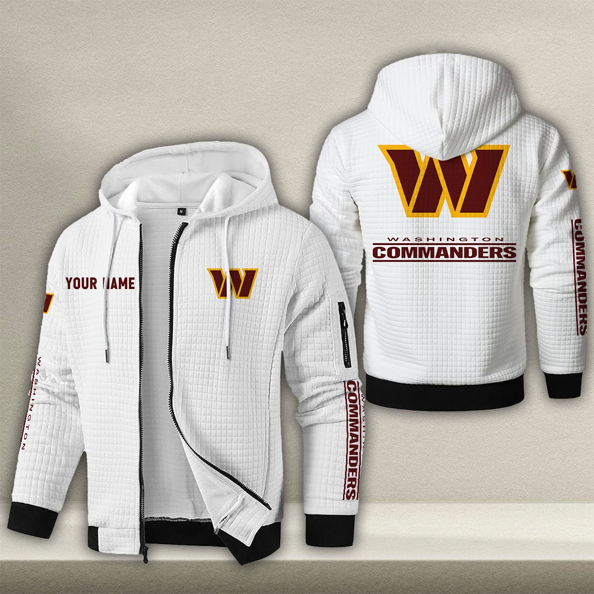 WAS x NFL Quilted Zip Hoodie DatND DVT