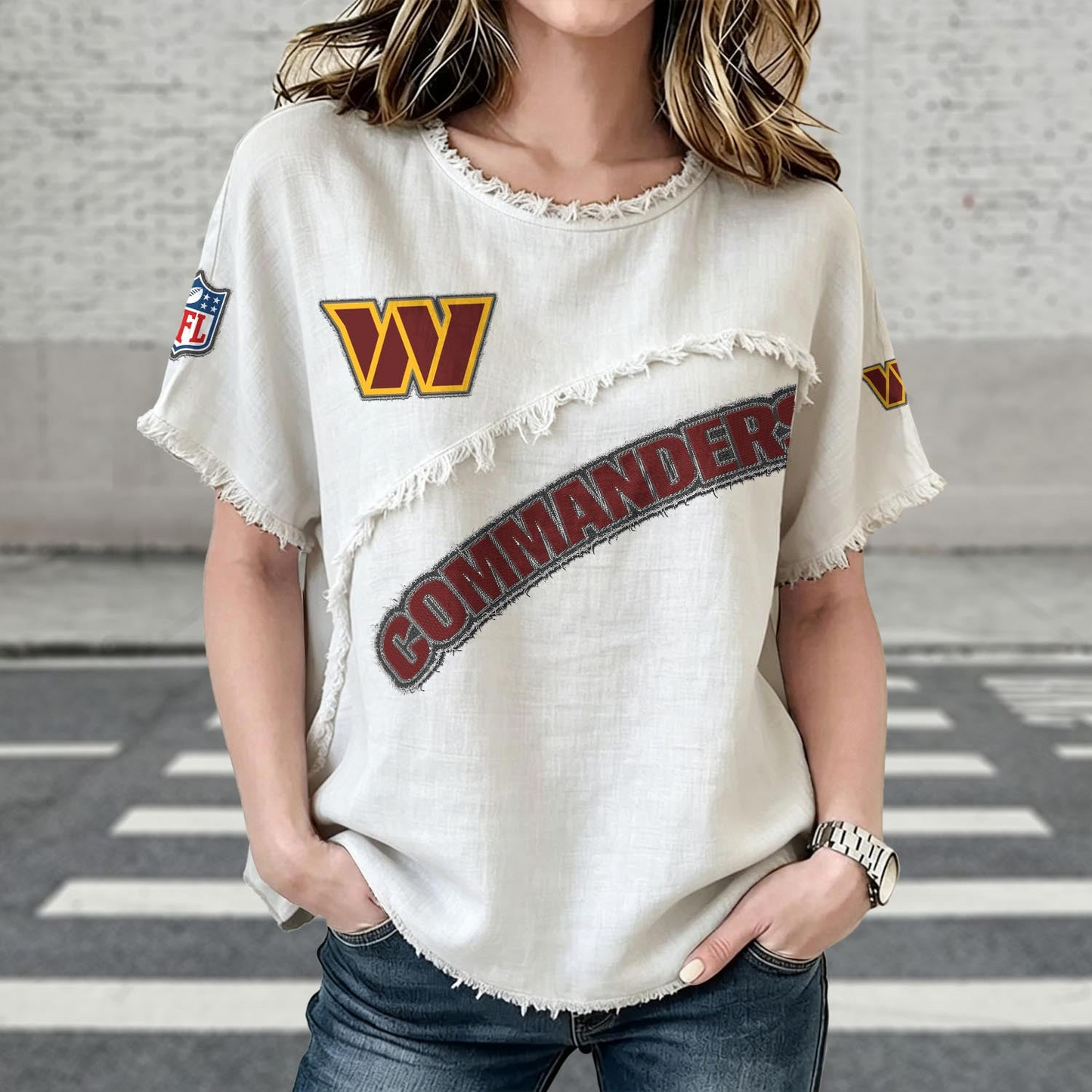 WAS x NFL Womenƒ??s Vintage O-Neck 2905 DatND DVT