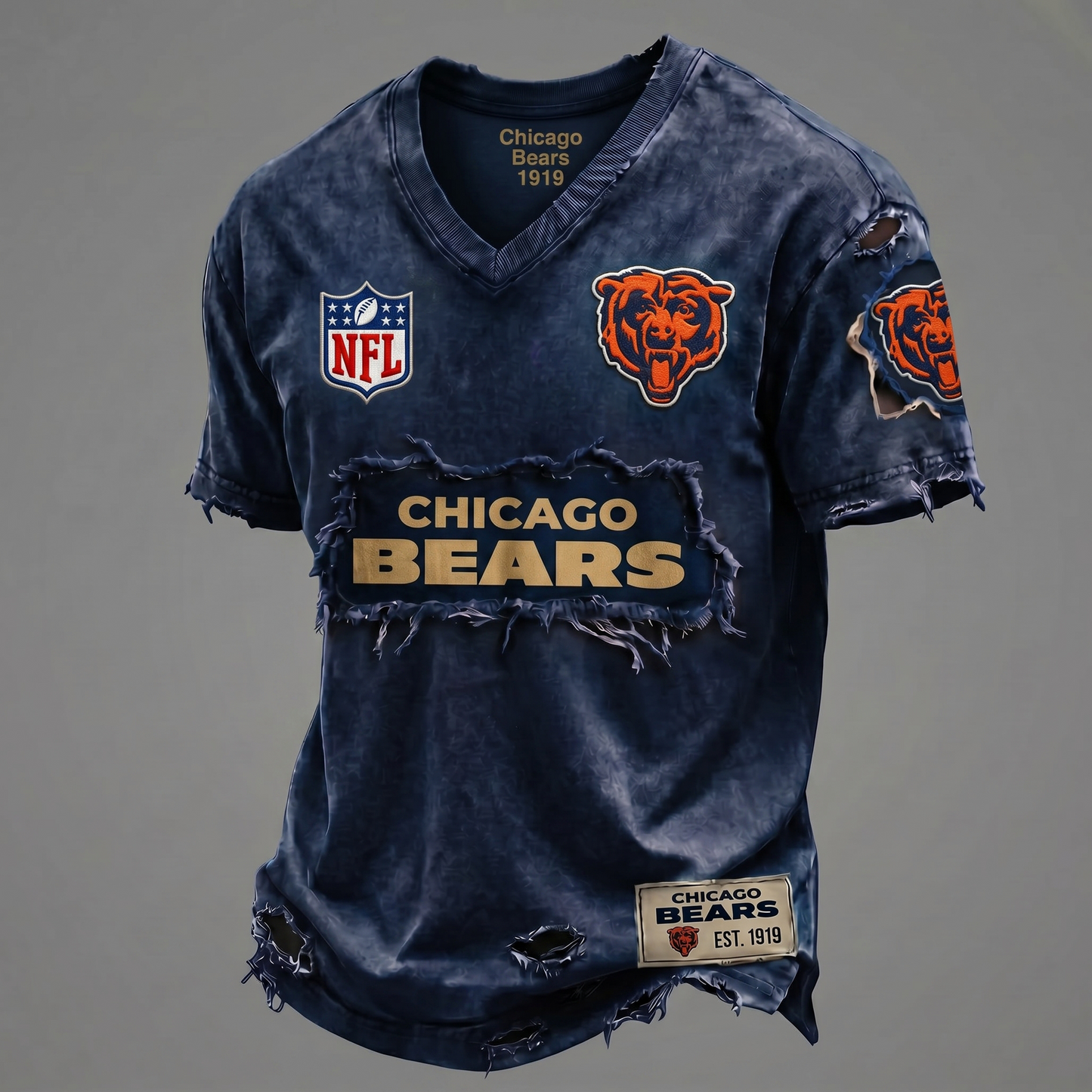 Bears NFL Premium V-Neck T-shirt Gift For Fans 0306 NAK DATND TTT