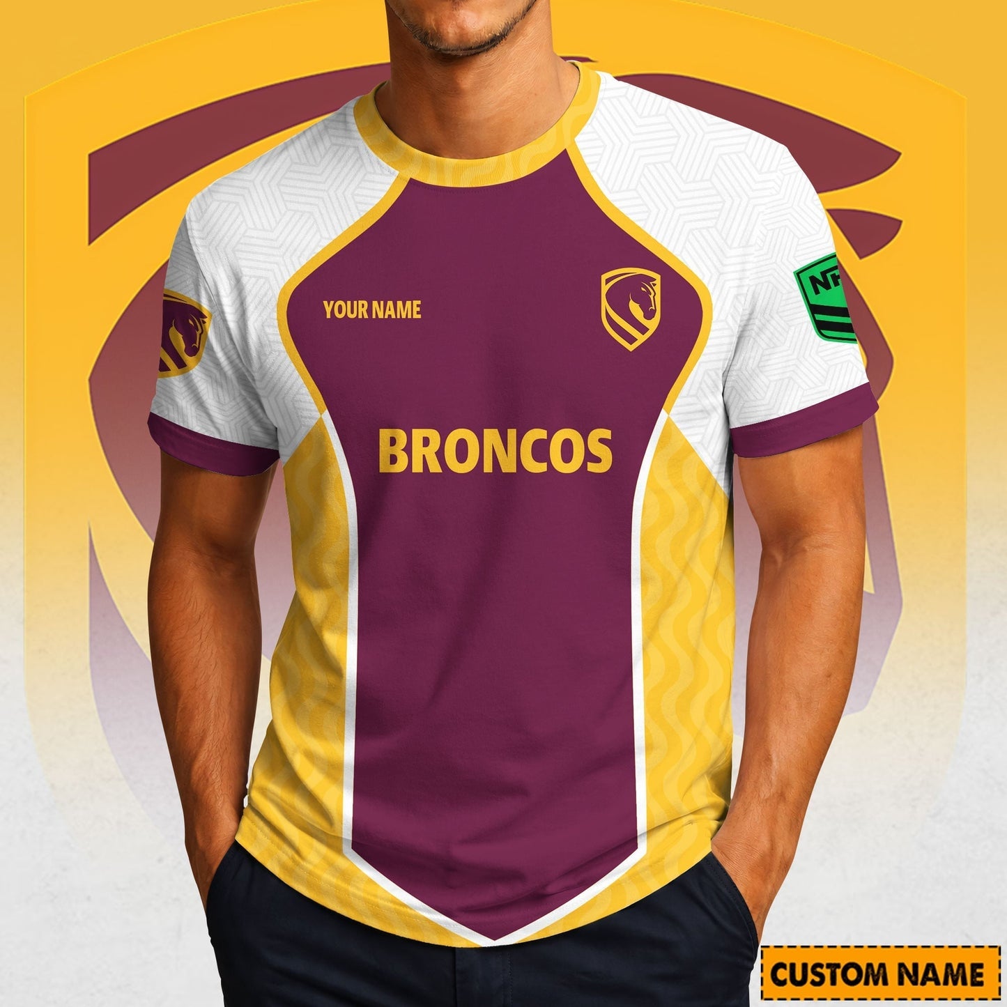 PREMIUM NRL X BB ROYAL POLO SHIRT Custom Name Limited Edition NDT LVH