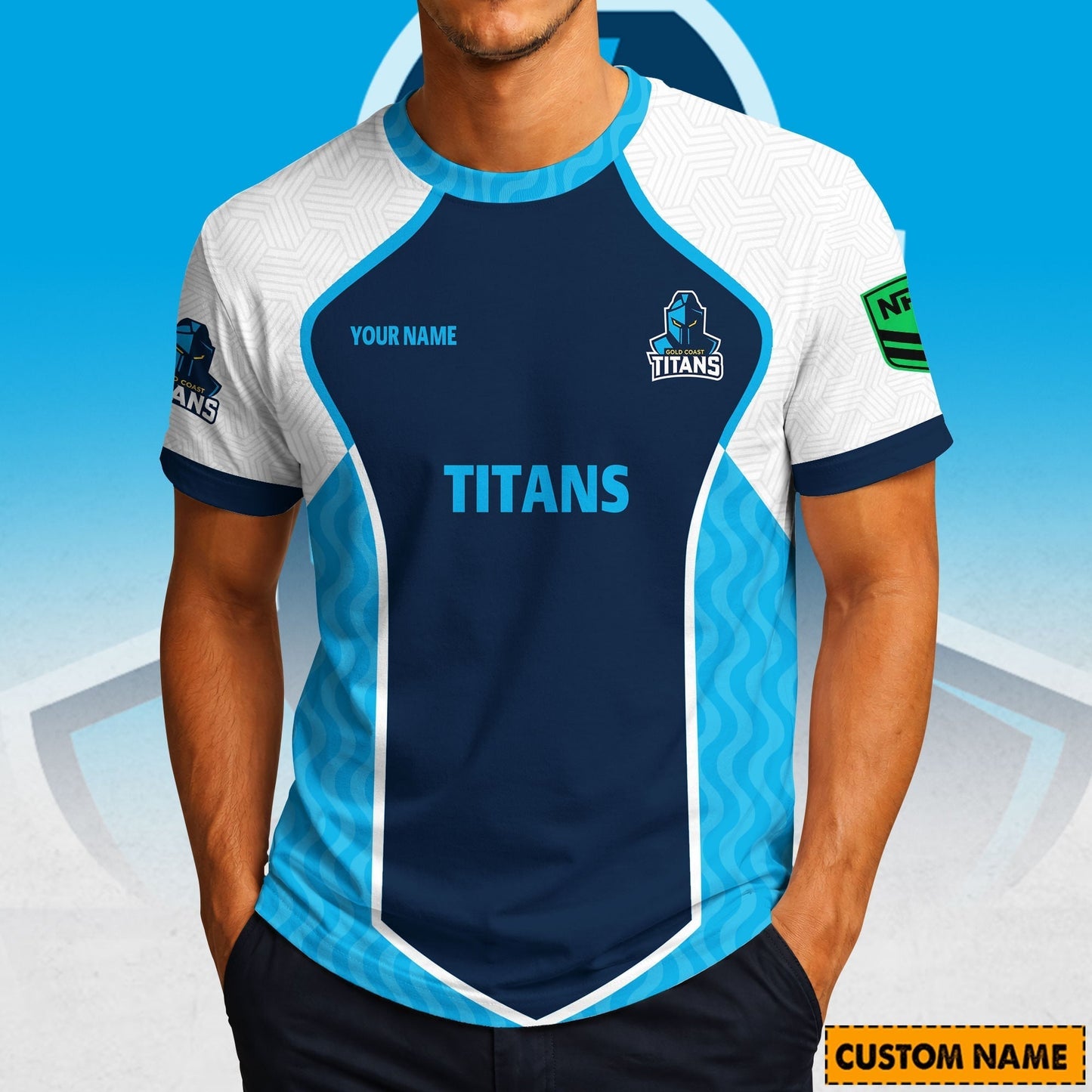 PREMIUM NRL X GCT ROYAL POLO SHIRT Custom Name Limited Edition NDT LVH