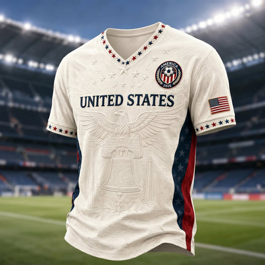 PREMIUM WC26 X USA LUXURY V-Neck T Shirt V60 NDT VHM 130626
