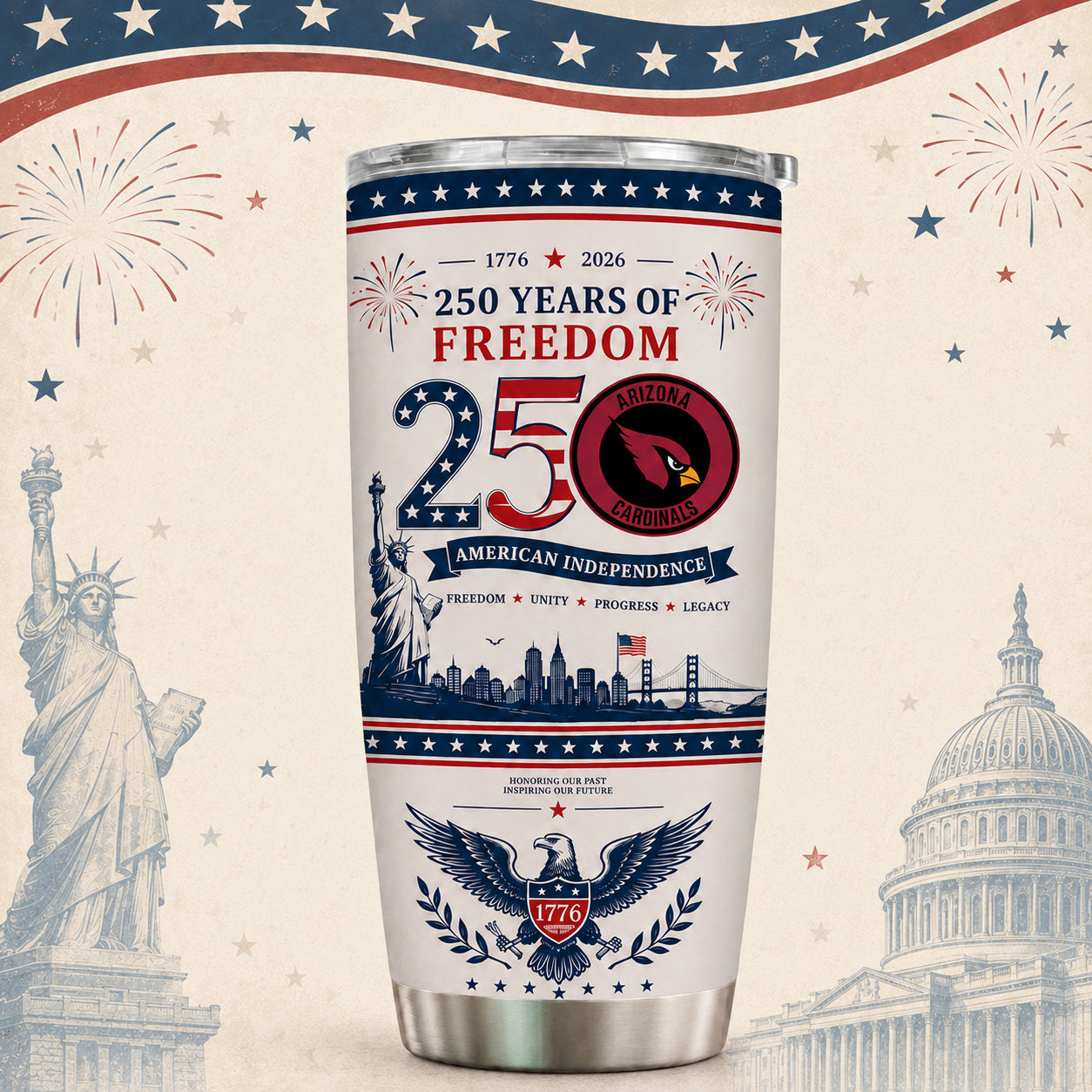 AC x NFL 250th Anniversary Special Tumbler for Football Fans 170626