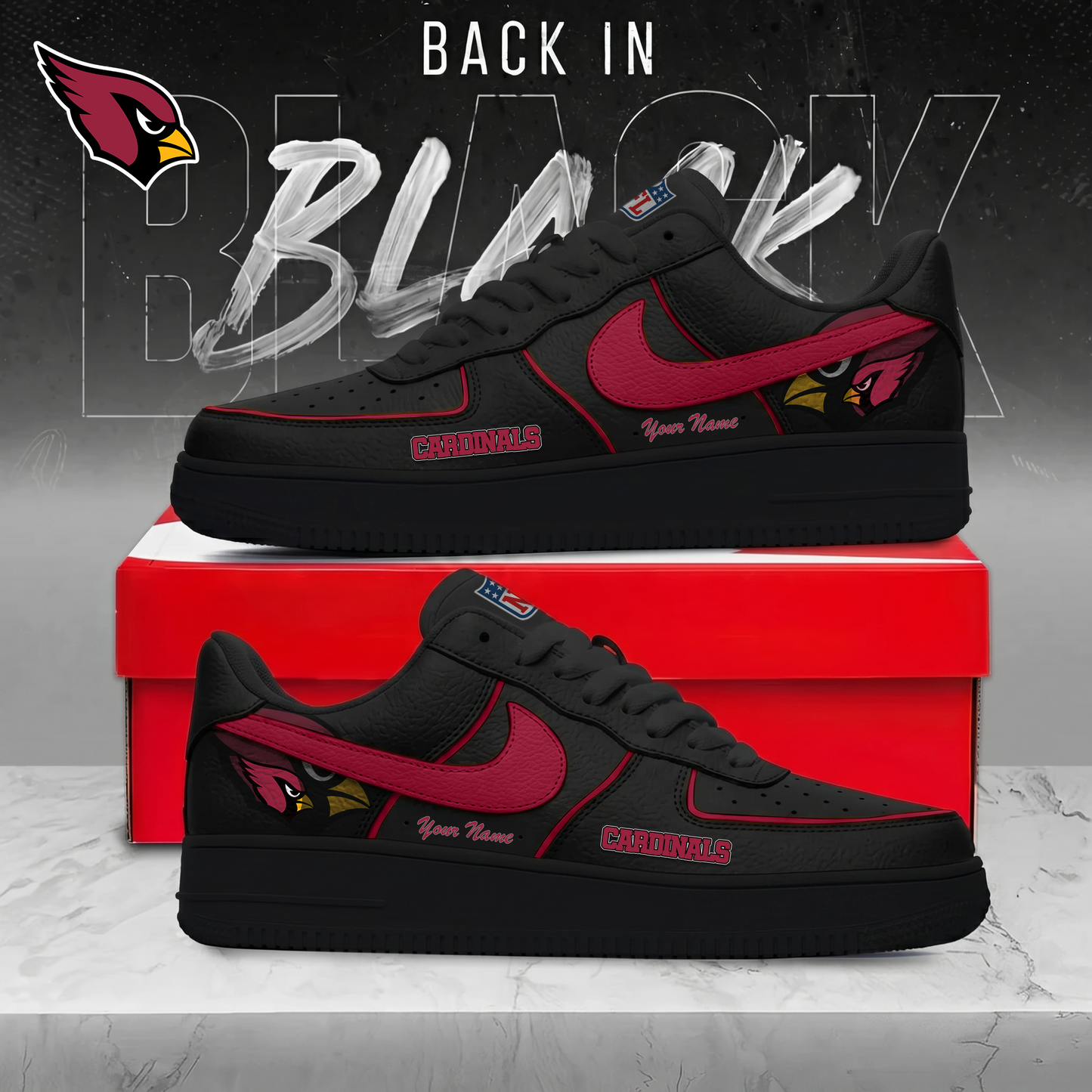 AC x NFL Back In Black AF1 Sneakers 250626