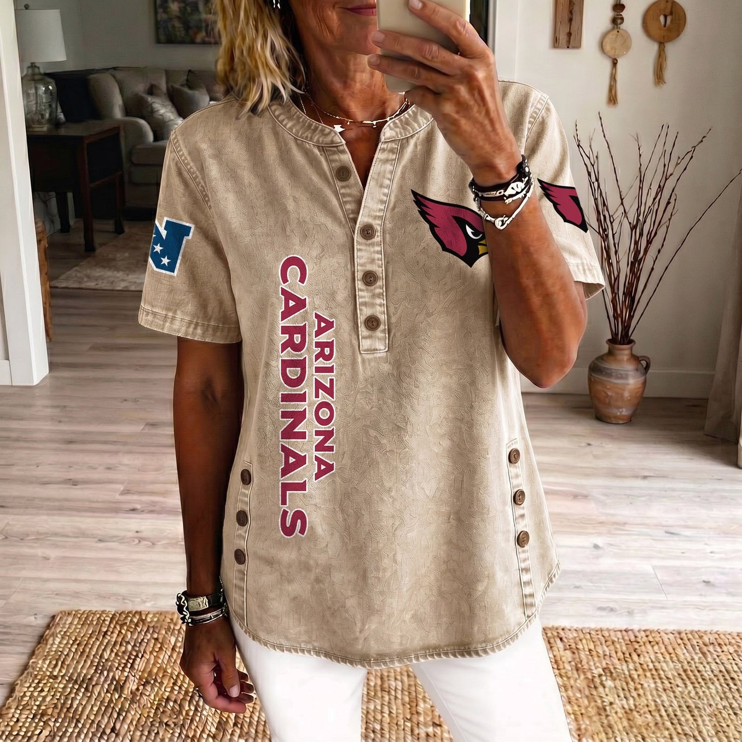 ARI x NFL Womenƒ??s Denim Casual Tops DATND LBN 190526