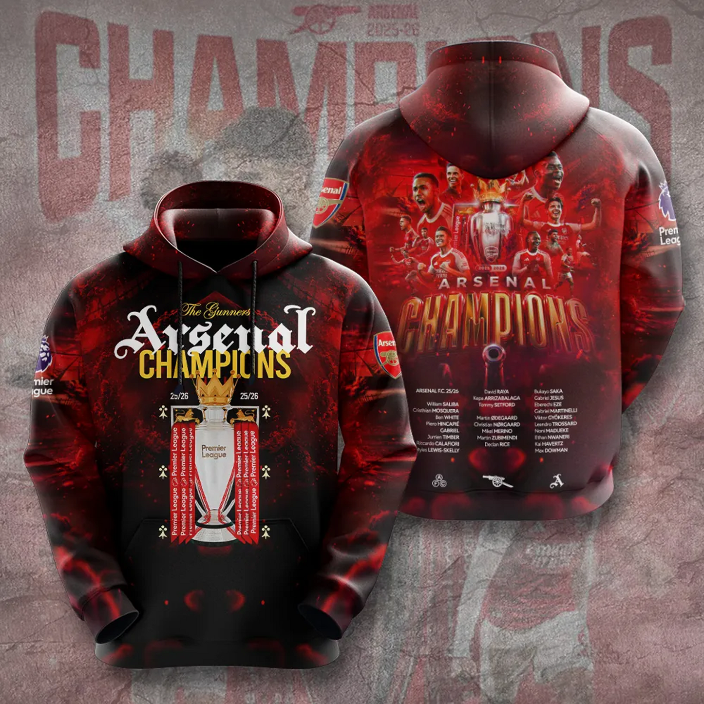 ARS FC Premier League Champions 2526 3D Shirt V4 2205 DatND DVT