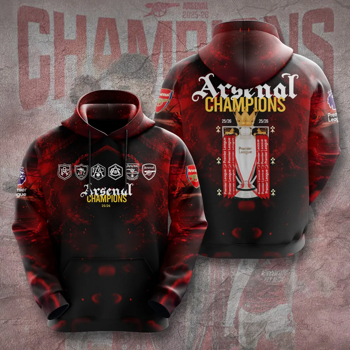 ARS FC Premier League Champions 2526 3D Shirt V6 2205 DatND DVT