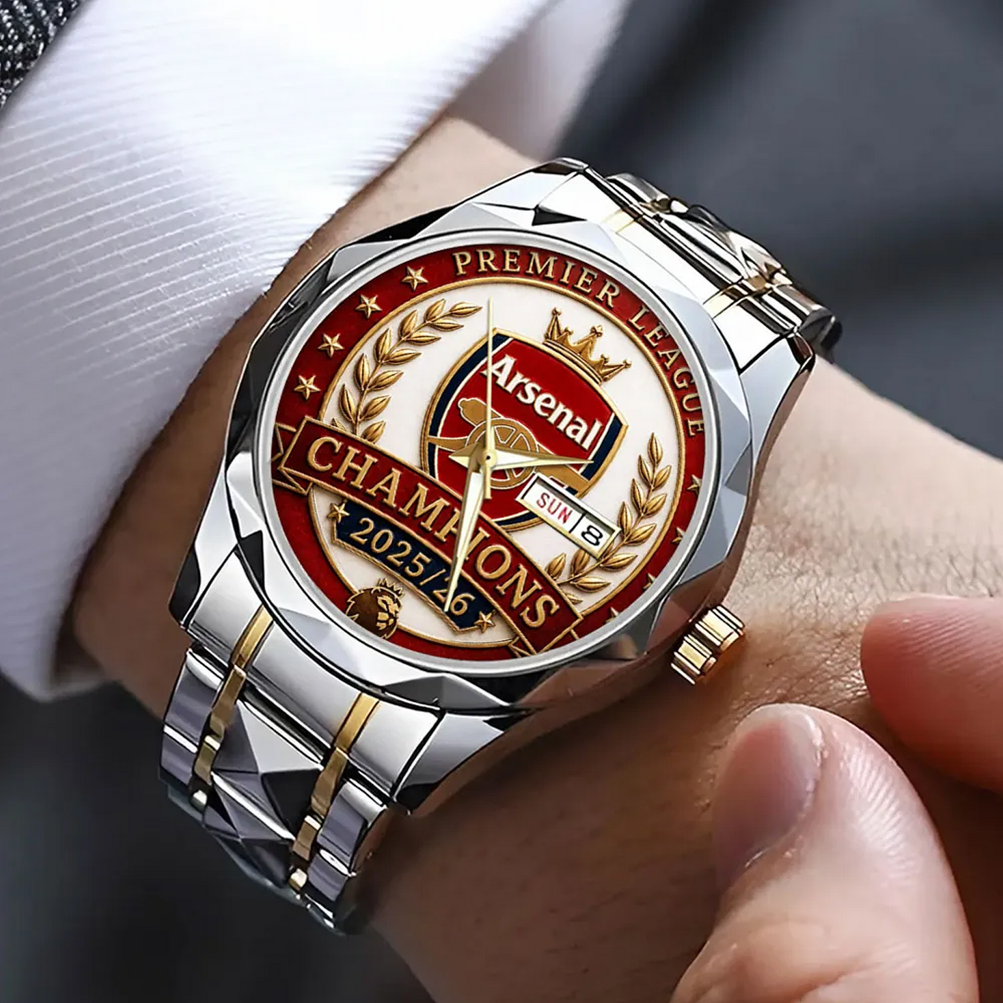 ARS FC Premier League Champions 2526 Alloy Luxury Quartz Watch 2405 V4 DatND DVT