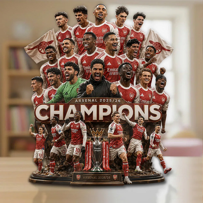 ARS FC Premier League Champions 2526 Custom Shape Acrylic Plaque V3 2205 DatND DVT