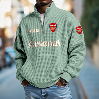 ARS FC Premier League Champions 2526 Waffle Stand Collar Half Zip SweatShirt 2905 DatND DVT