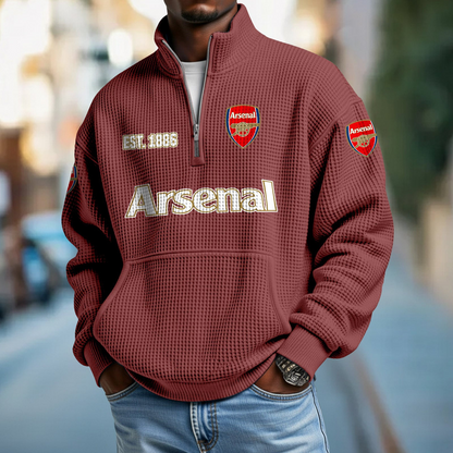 ARS FC Premier League Champions 2526 Waffle Stand Collar Half Zip SweatShirt 2905 DatND DVT