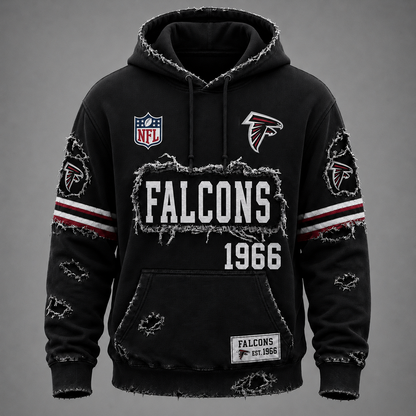 ATL x NFL Distressed Premium Hoodie 0906 DatND DVT