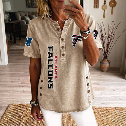 ATL x NFL Womenƒ??s Denim Casual Tops DATND LBN 190526