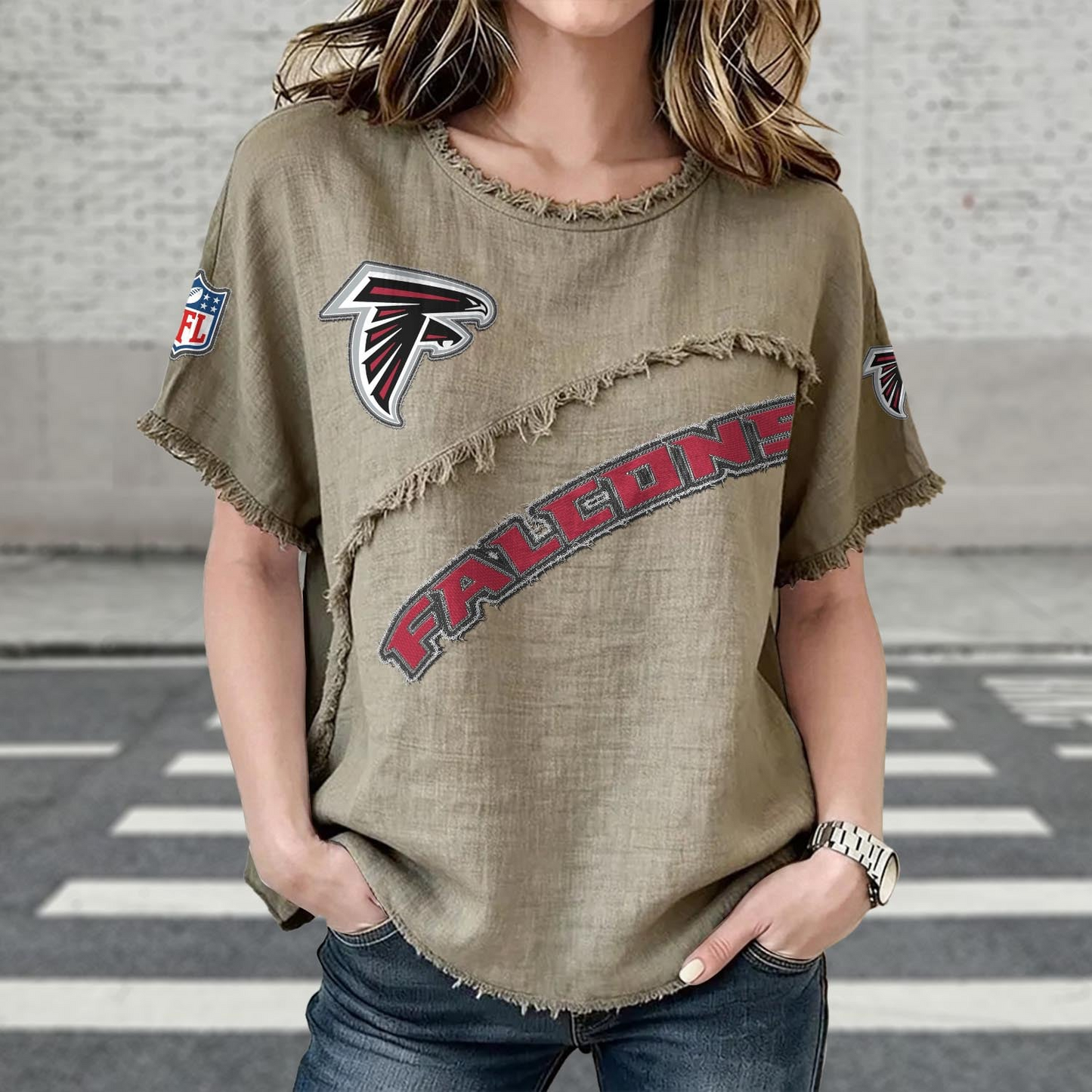 ATL x NFL Womenƒ??s Vintage O-Neck 2905 DatND DVT