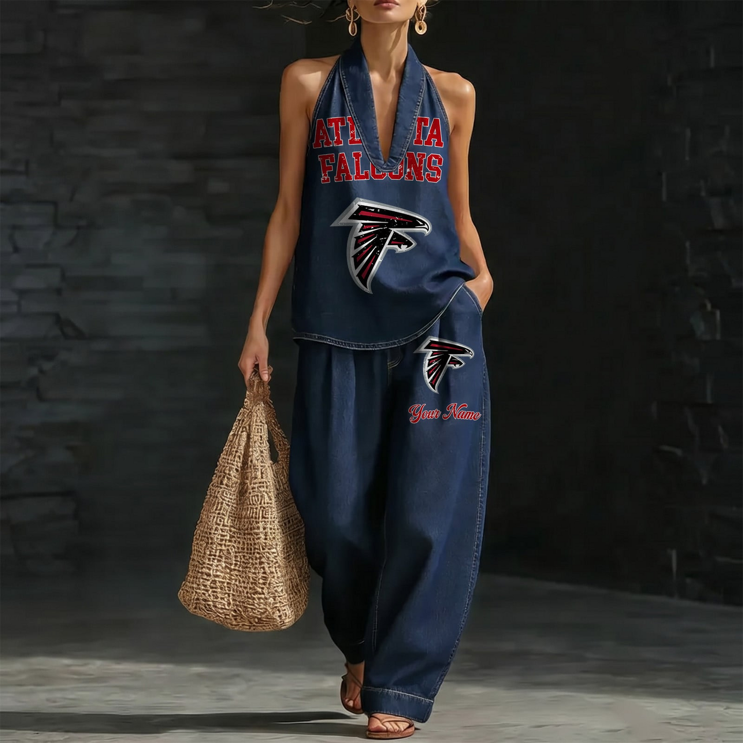 ATL x NFL Women's Vintage Washed Denim Suit DATND TANTD 030626