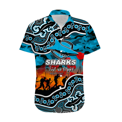 Anzac Day NRL - CRO Hawaiian Shirt Aboriginal Lizard Patterns LT6 DatND DVT