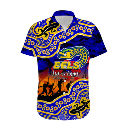 Anzac Day NRL - PAR Hawaiian Shirt Aboriginal Lizard Patterns DatND DVT