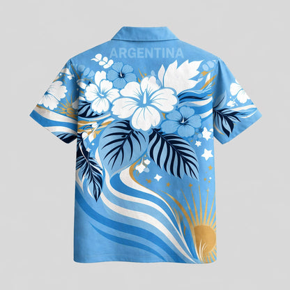 Argentina World Cup 2026 Floral Hawaiian Shirt PVT02 DATND LBN 90526