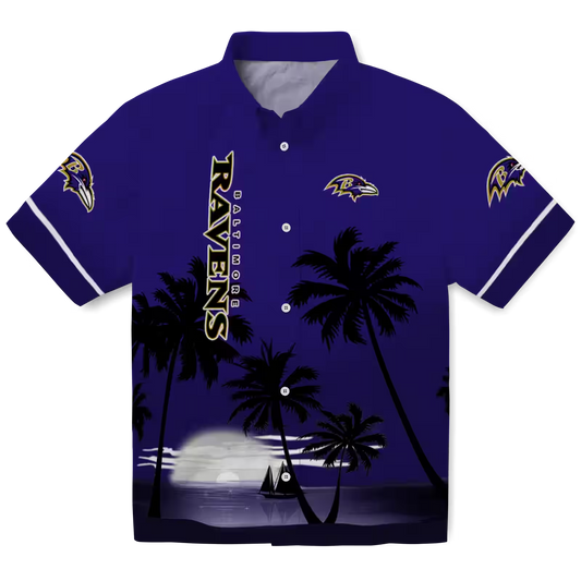 BAL x NFL Hawaiian Shirt ƒ?? Beach Sunset DATND TANTD 270526