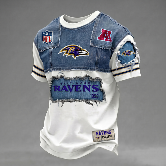 BAL x NFL Patchwork Denim T-Shirt DATND TANTD 080626