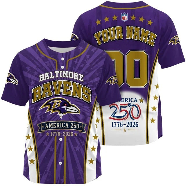 BR x NFL 250 Years of Freedom 1776-2026 Baseball Jersey 170626