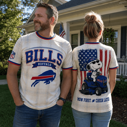 BUF x NFL Premium Funny Football Snoopy 3D T-Shirt 0207