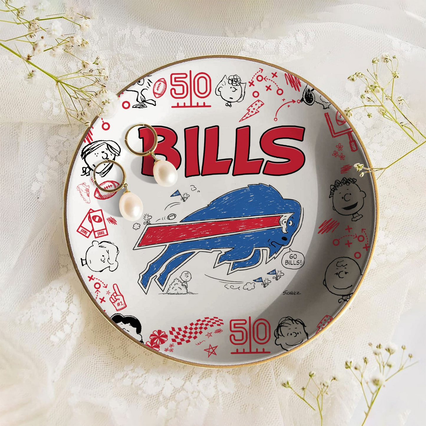 BUF x NFL Premium NFL Snoopy Jewelry Dish 0406 DatND DVT