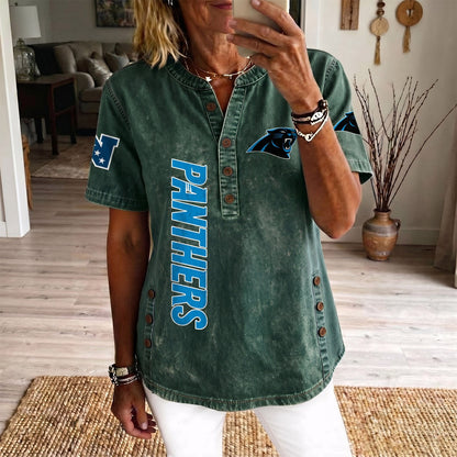 CAR x NFL Womenƒ??s Denim Casual Tops DATND LBN 190526
