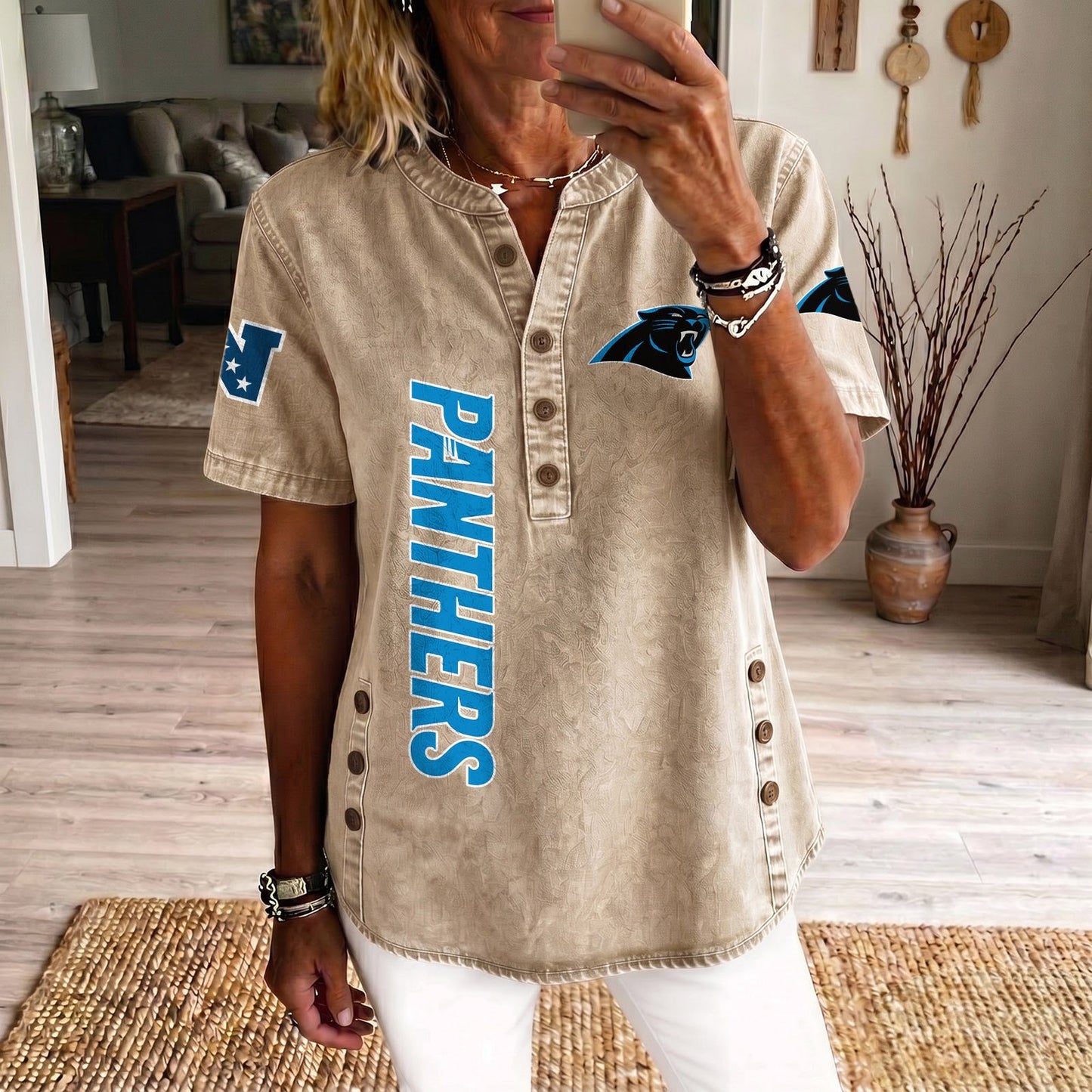 CAR x NFL Womenƒ??s Denim Casual Tops DATND LBN 190526
