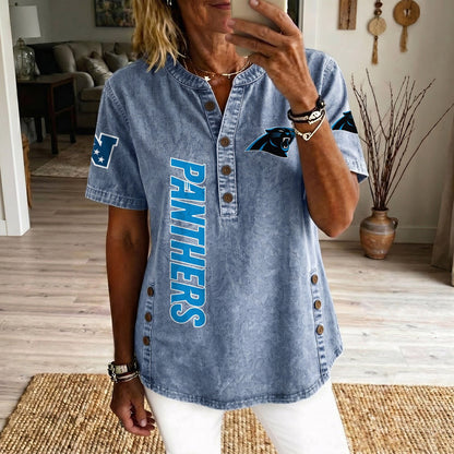 CAR x NFL Womenƒ??s Denim Casual Tops DATND LBN 190526