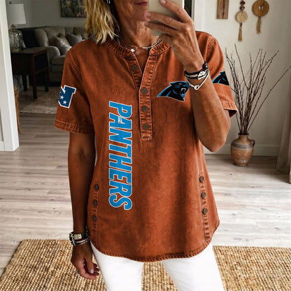 CAR x NFL Womenƒ??s Denim Casual Tops DATND LBN 190526