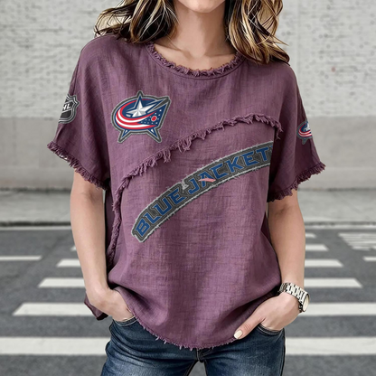 CBJ x NHL Womenƒ??s Vintage O-Neck 2905 DatND DVT