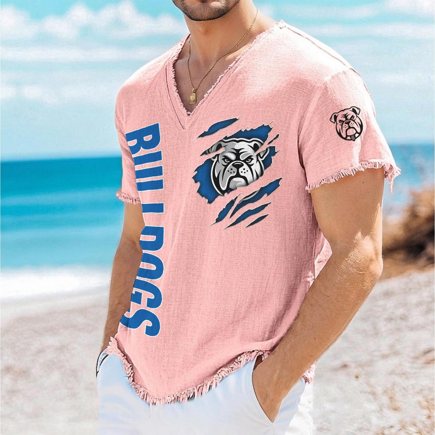 CBY x NRL V-Neck Linen Beach Shirt 1905 DatND DVT