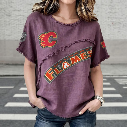 CGY x NHL Womenƒ??s Vintage O-Neck 2905 DatND DVT