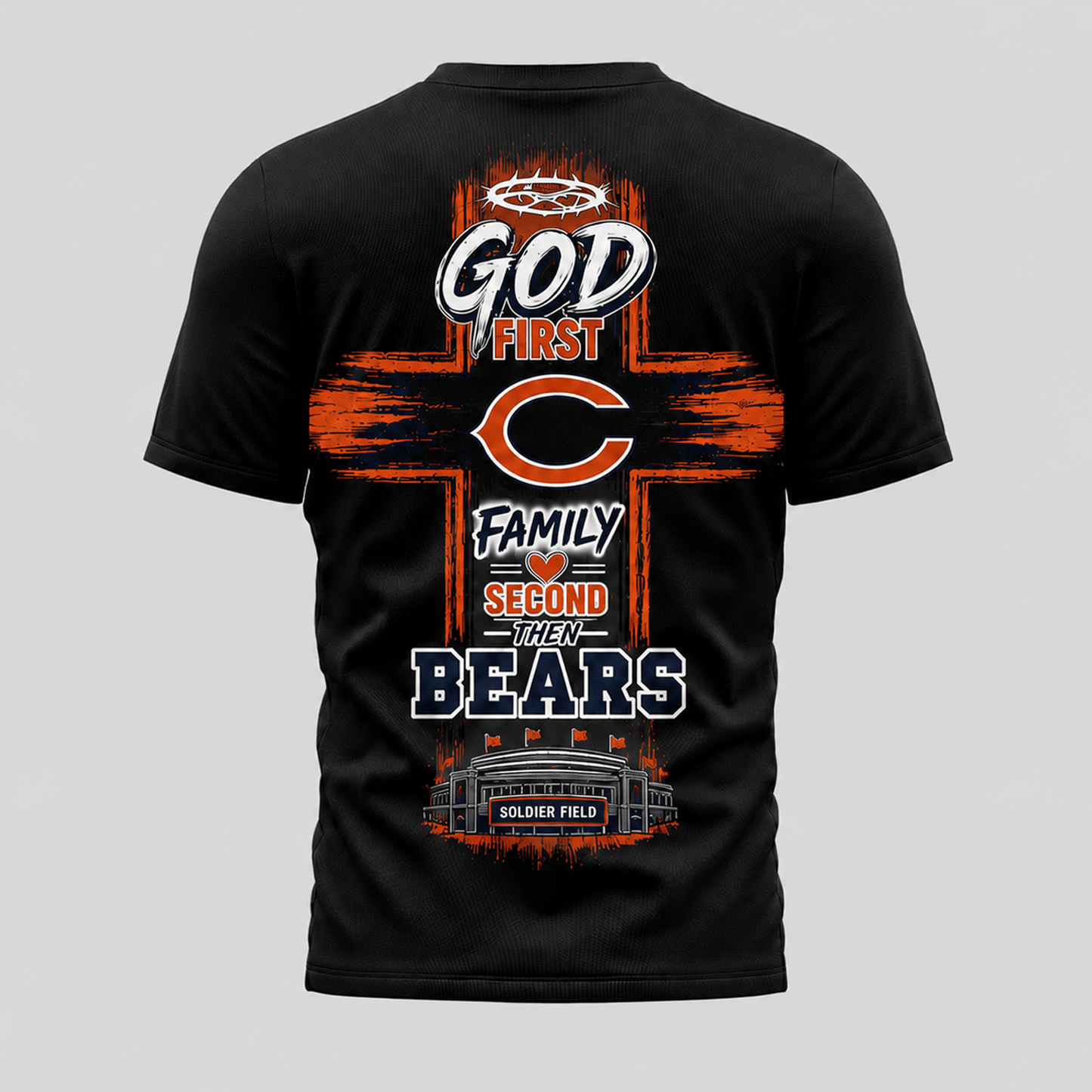 CHI x NFL Faith Family Team Pride 3D T-Shirt 0207
