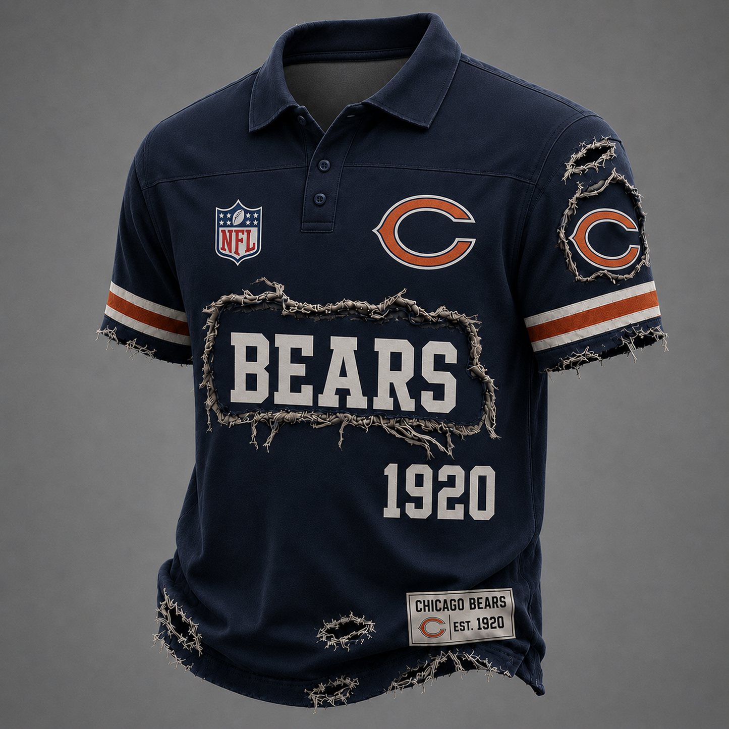 CHI x NFL Luxury Classic Polo shirt 0506 DatND DVT