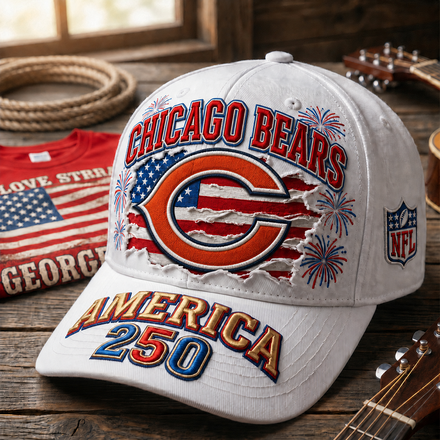 CHI x NFL Premium Cap 250 Years Anniversary Of Freedom 0107