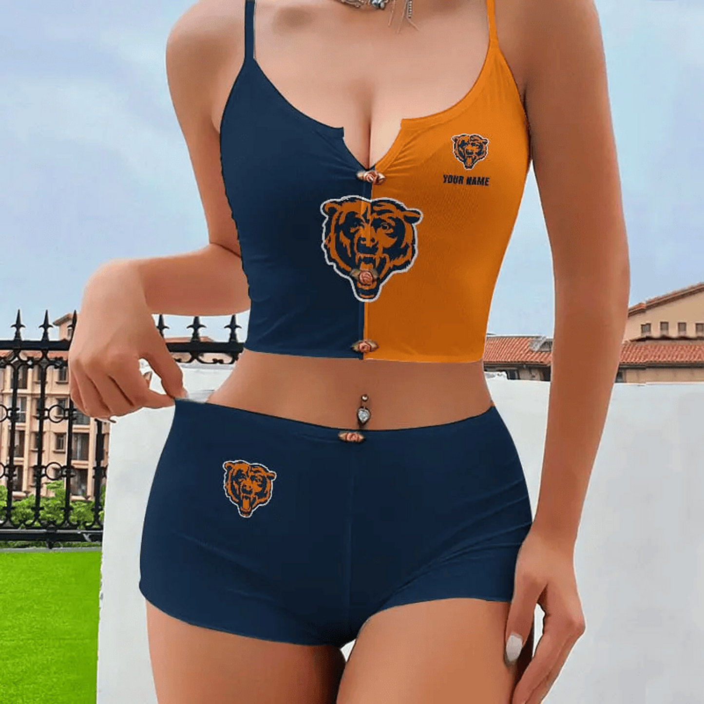 CHI x NFL Summer Full Set Woman Lingerie DATND TANTD
