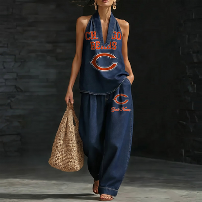 CHI x NFL Women's Vintage Washed Denim Suit DATND TANTD 030626