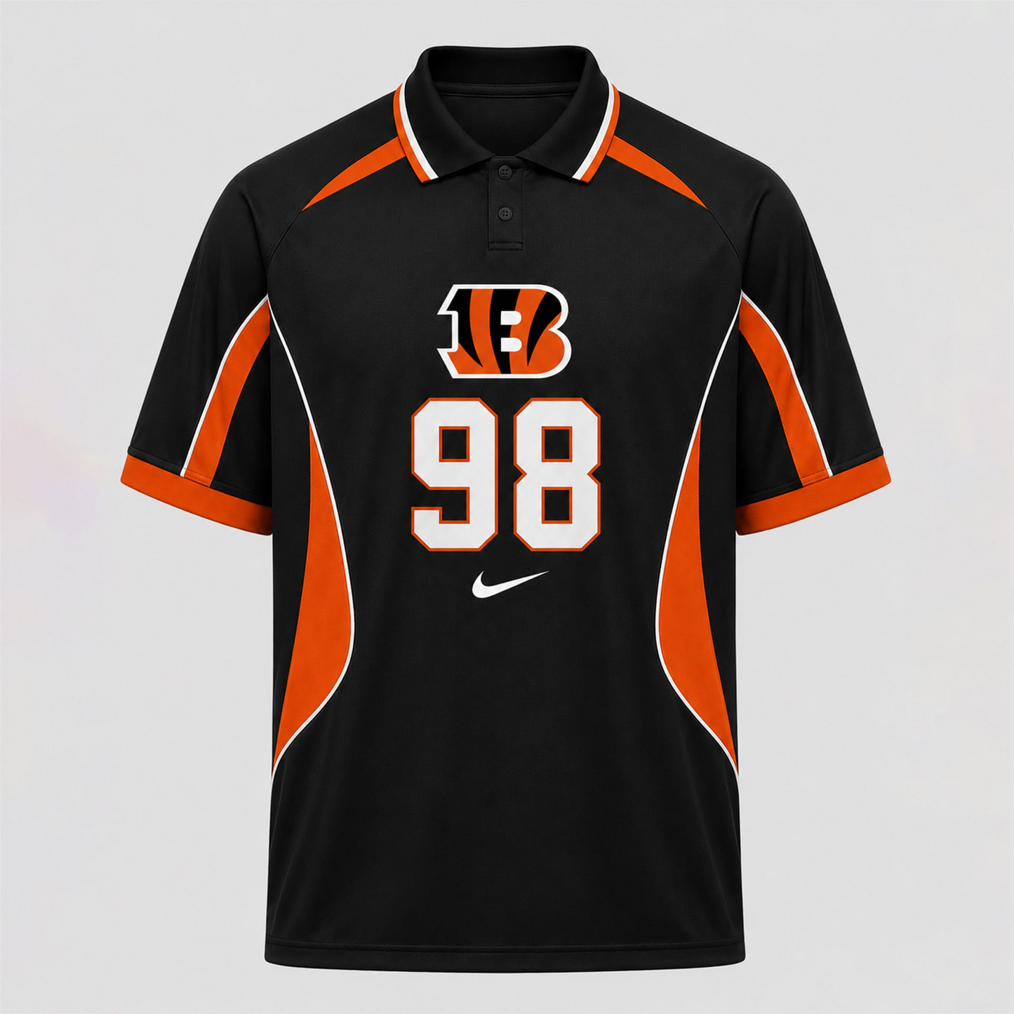 CIN Premium NFL Custom Number Sports Style Polo Shirt 2406