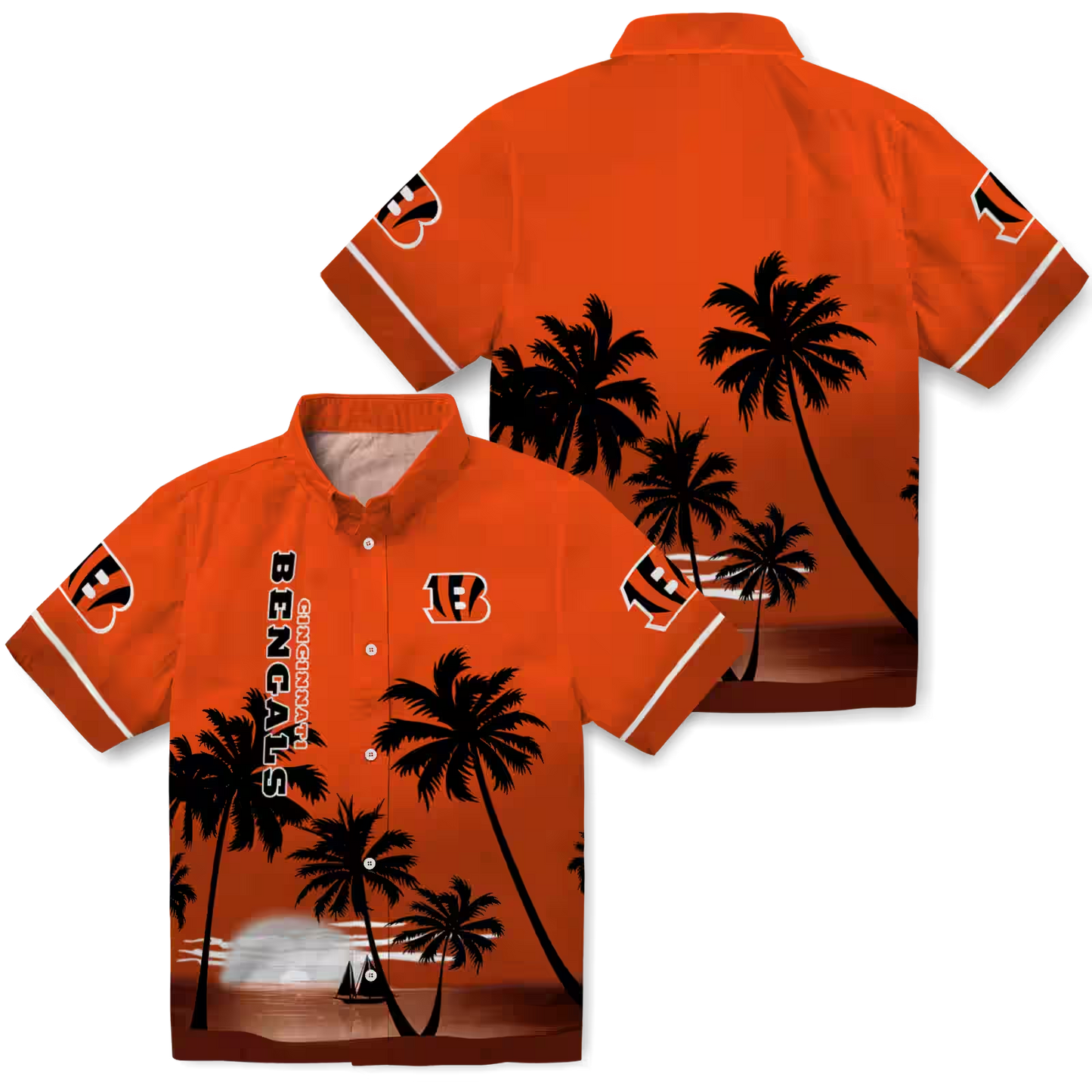 CIN x NFL Hawaiian Shirt ƒ?? Beach Sunset DATND TANTD 270526
