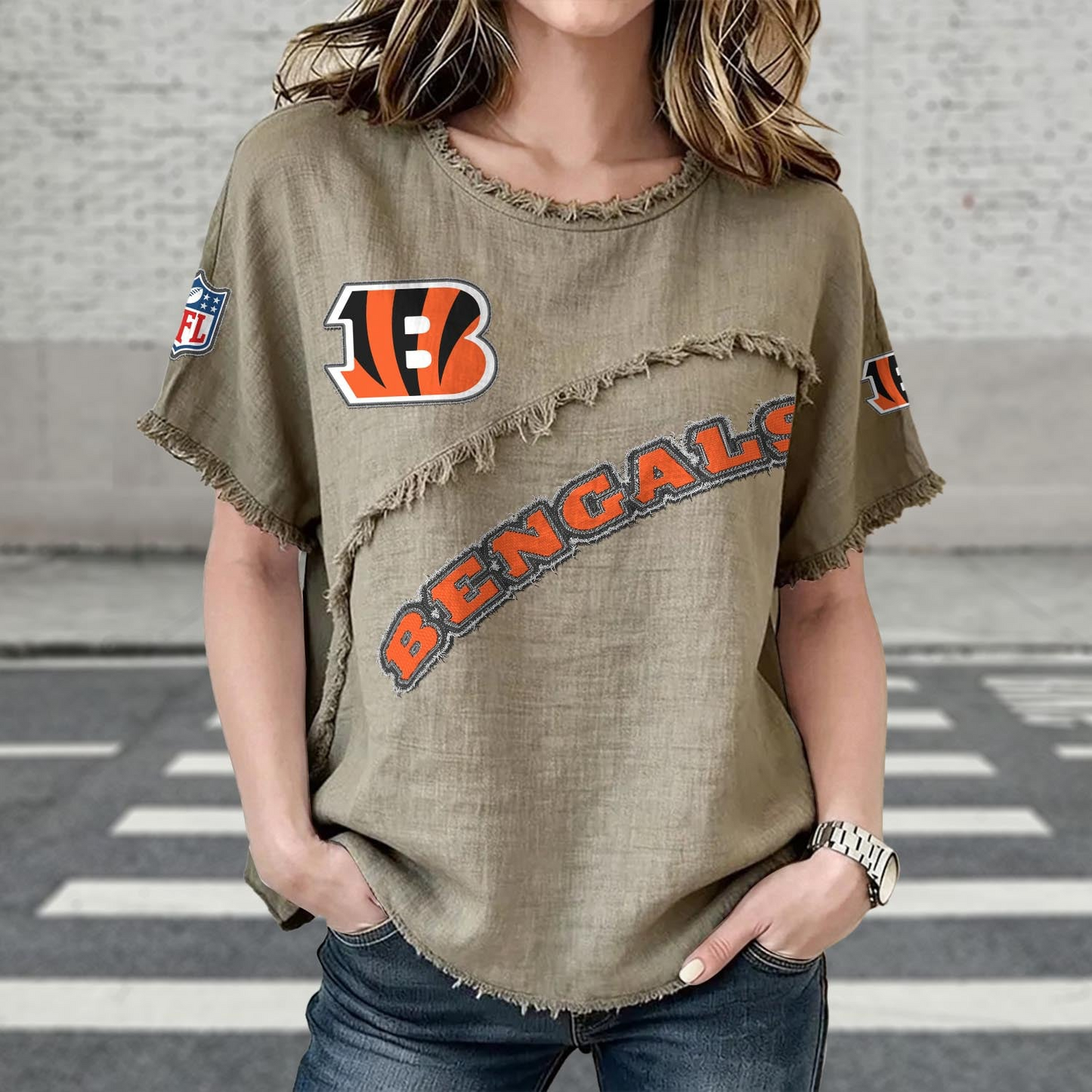 CIN x NFL Womenƒ??s Vintage O-Neck 2905 DatND DVT