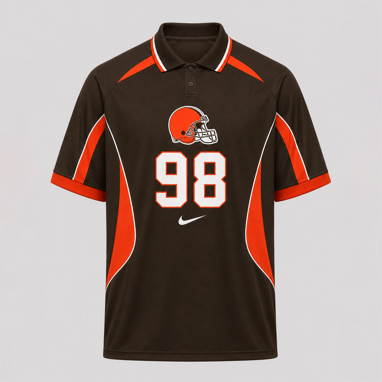 CLE Premium NFL Custom Number Sports Style Polo Shirt 2406