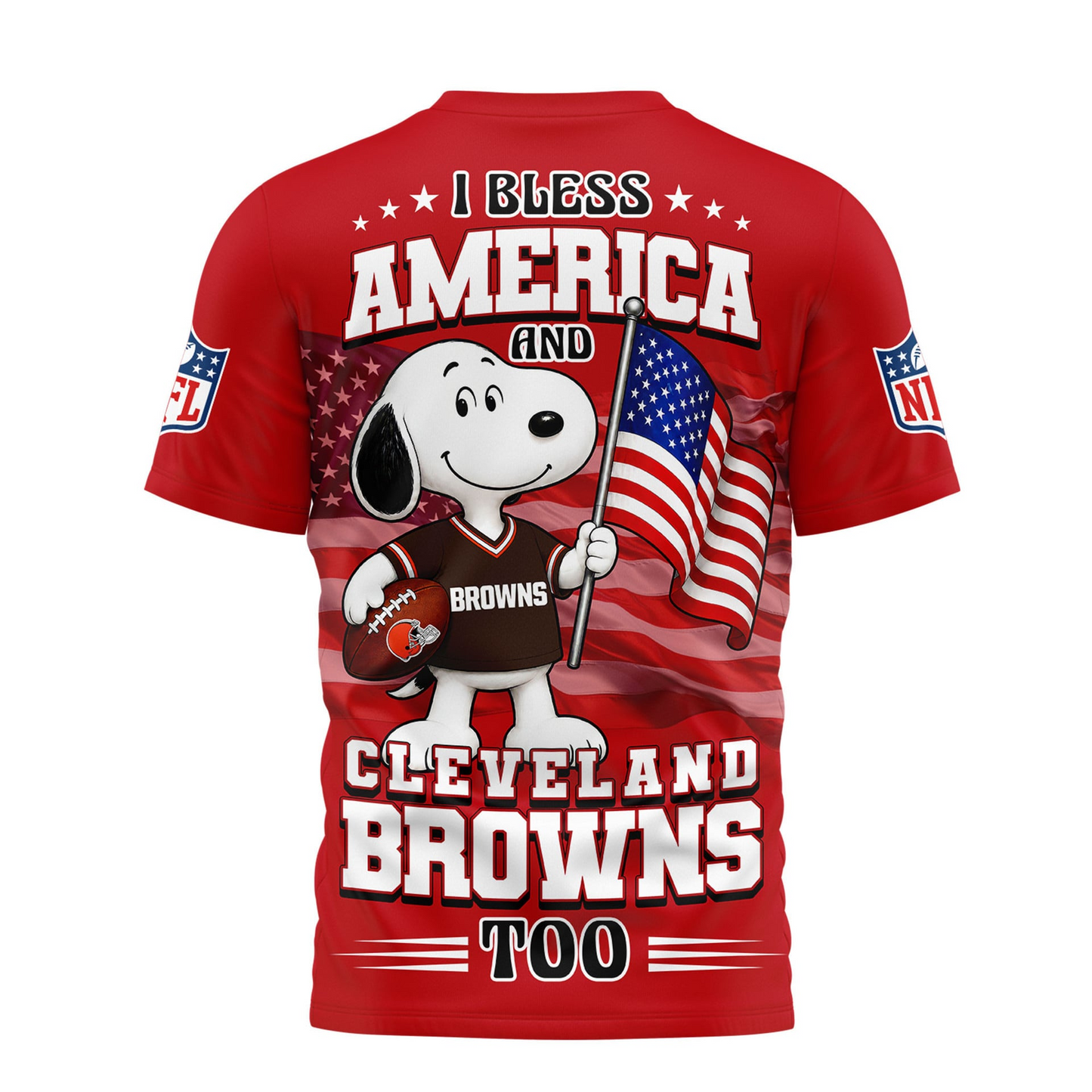 CLE Premium NFL Snoopy America 250 3D Shirt 1706